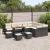 Set de canapele pentru grădină cu pernă 13 pcs Negru poliratan GartenMobel Dekor