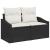 Set de canapele pentru grădină cu pernă 13 pcs Negru poliratan GartenMobel Dekor