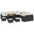 Set de canapele pentru grădină cu pernă 14 pcs Negru poliratan GartenMobel Dekor