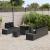 Set de canapele pentru grădină cu pernă 8 pcs Negru poliratan GartenMobel Dekor