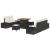 Set de canapele pentru grădină cu pernă 8 pcs Negru poliratan GartenMobel Dekor