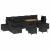 Set de canapele pentru grădină cu pernă 10 pcs Negru poliratan GartenMobel Dekor