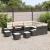 Set de canapele pentru grădină cu pernă 13 pcs Negru poliratan GartenMobel Dekor
