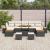 Set de canapele pentru grădină 10 pcs Negru poliratan GartenMobel Dekor