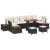 Set de canapele pentru grădină 10 pcs Negru poliratan GartenMobel Dekor