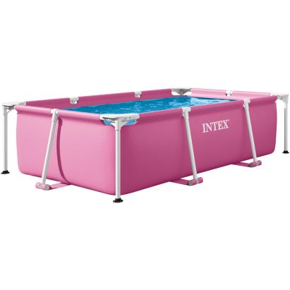 Piscină supraterană Intex Pink cu cadru metalic, 220x150x60 cm