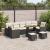 Set de canapele pentru grădină 10 pcs Negru poliratan GartenMobel Dekor
