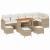 Set de canapele pentru grădină 10 pcs Bej poliratan GartenMobel Dekor