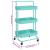 Cărucior de bucătărie 3 niveluri turcoaz 42x35x85 cm fier/ABS GartenMobel Dekor