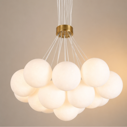 Lustra MODERNA LOFT Bagliore, Glob, 7xE27, Inaltime Reglabila, Auriu