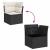 Set de canapele pentru grădină cu pernă 10 pcs negru și crem GartenMobel Dekor