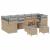 Set de canapele pentru grădină Manual 10 pcs bej și gri deschis GartenMobel Dekor