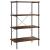 Unitate de rafturi pe 4 niveluri negru și natural, 80x40x130 cm GartenMobel Dekor