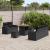 Set de canapele pentru grădină cu pernă 8 pcs Negru poliratan GartenMobel Dekor