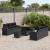 Set de canapele pentru grădină cu pernă Manual 9 pcs Negru GartenMobel Dekor