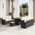 Set de canapele pentru grădină cu pernă 9 pcs negru și crem GartenMobel Dekor