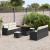 Set de canapele pentru grădină cu pernă 9 pcs negru și crem GartenMobel Dekor