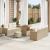 Set de canapele pentru grădină cu pernă 9 pcs bej și crem GartenMobel Dekor