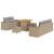 Set de canapele pentru grădină 8 pcs Beige și gri deschis GartenMobel Dekor