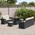 Set de canapele pentru grădină 8 pcs Negru și Crem Poli Rattan GartenMobel Dekor