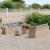 Set de canapele pentru grădină 11 pcs Beige și gri deschis GartenMobel Dekor