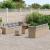 Set de canapele pentru grădină 11 pcs Beige și gri deschis GartenMobel Dekor