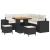Set de canapele pentru grădină 8 pcs Negru și Crem poliratan GartenMobel Dekor