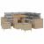 Set de canapele pentru grădină 8 pcs Beige și gri deschis GartenMobel Dekor