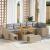 Set de canapele pentru grădină 9 pcs Beige și gri deschis GartenMobel Dekor
