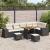 Set de canapele pentru grădină 9 pcs Negru și Crem poliratan GartenMobel Dekor