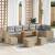 Set de canapele pentru grădină 10 pcs Beige și gri deschis GartenMobel Dekor