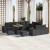 Set de canapele pentru grădină cu pernă 13 pcs Negru poliratan GartenMobel Dekor