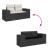 Set de canapele pentru grădină 14 pcs Negru și Crem poliratan GartenMobel Dekor