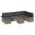 Set de canapele pentru grădină cu pernă 9 pcs Gri poliratan GartenMobel Dekor