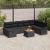 Set de canapele pentru grădină cu pernă 9 pcs Negru poliratan GartenMobel Dekor