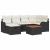 Set de canapele pentru grădină cu pernă 7 pcs Negru poliratan GartenMobel Dekor