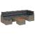 Set de canapele pentru grădină cu pernă 8 pcs Gri poliratan GartenMobel Dekor