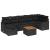 Set de canapele pentru grădină cu pernă 8 pcs Negru poliratan GartenMobel Dekor