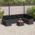 Set de canapele pentru grădină cu pernă 9 pcs Negru poliratan GartenMobel Dekor