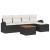 Set de canapele pentru grădină cu pernă 6 pcs Negru poliratan GartenMobel Dekor