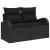 Set de canapele pentru grădină cu pernă 6 pcs Negru poliratan GartenMobel Dekor