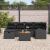Set de canapele pentru grădină cu pernă 7 pcs Negru poliratan GartenMobel Dekor