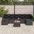 Set de canapele pentru grădină cu pernă 8 pcs Negru poliratan GartenMobel Dekor