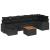 Set de canapele pentru grădină cu pernă 8 pcs Negru poliratan GartenMobel Dekor