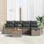 Set de canapele pentru grădină cu pernă 6 pcs Gri poliratan GartenMobel Dekor