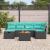 Set de canapele pentru grădină cu pernă 7 pcs Negru poliratan GartenMobel Dekor