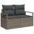 Set de canapele pentru grădină cu pernă 8 pcs Gri poliratan GartenMobel Dekor