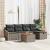 Set de canapele pentru grădină cu pernă 6 pcs Gri poliratan GartenMobel Dekor