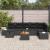 Set de canapele pentru grădină cu pernă 8 pcs Negru poliratan GartenMobel Dekor