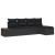 Set de canapele pentru grădină cu pernă 5 pcs Negru poliratan GartenMobel Dekor